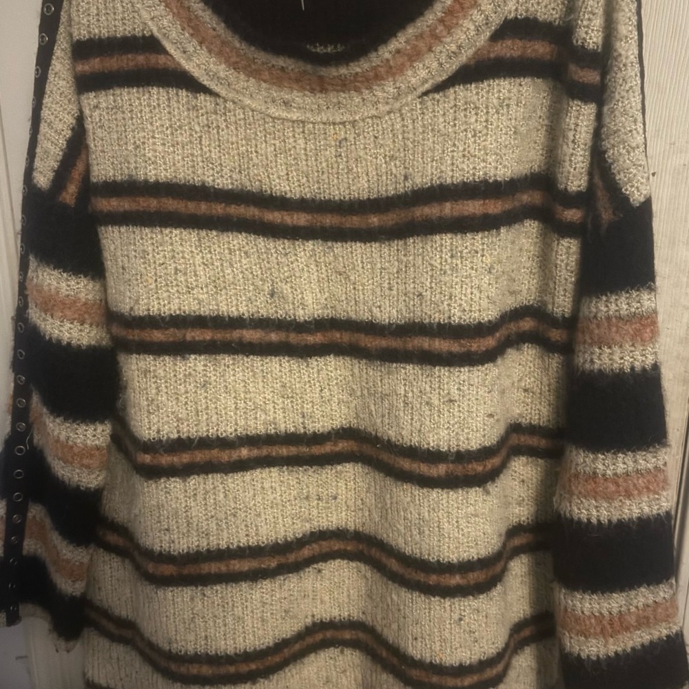 Free People neapolitan striped sweater!